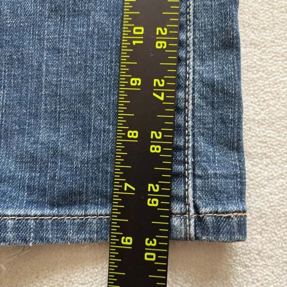 Levis 515 Bootcut Jeans Womens 8 Short Blue Dark Wash Denim Stretch 515-0218 - Picture 12 of 12